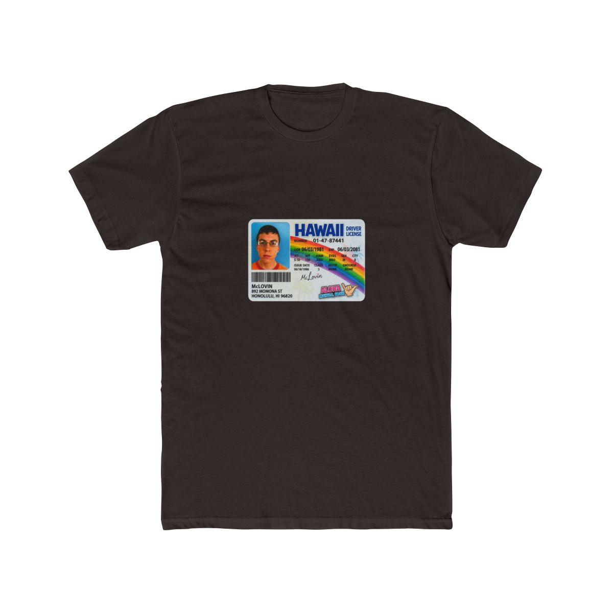 Superbad McLovin ID 1 T Shirt - alternate angle 4, merchandise