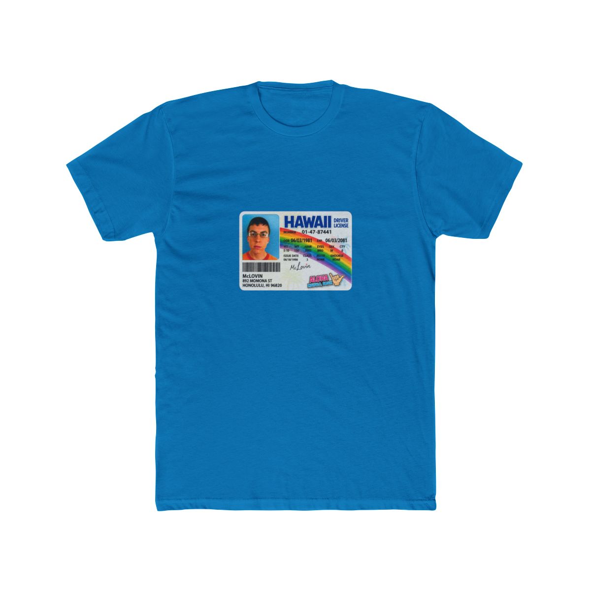 Superbad McLovin ID 1 T Shirt - alternate angle 2, merchandise